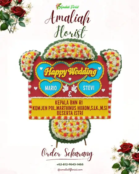 Papan Bunga Pernikahan Sobo
